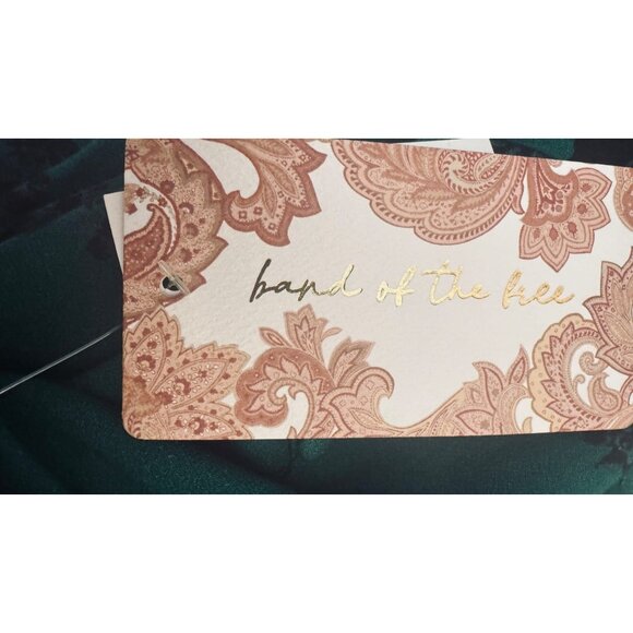 NWT Band Of The Free Small Emerald Green & Black Floral Midi Skirt Viscose - Picture 8 of 14